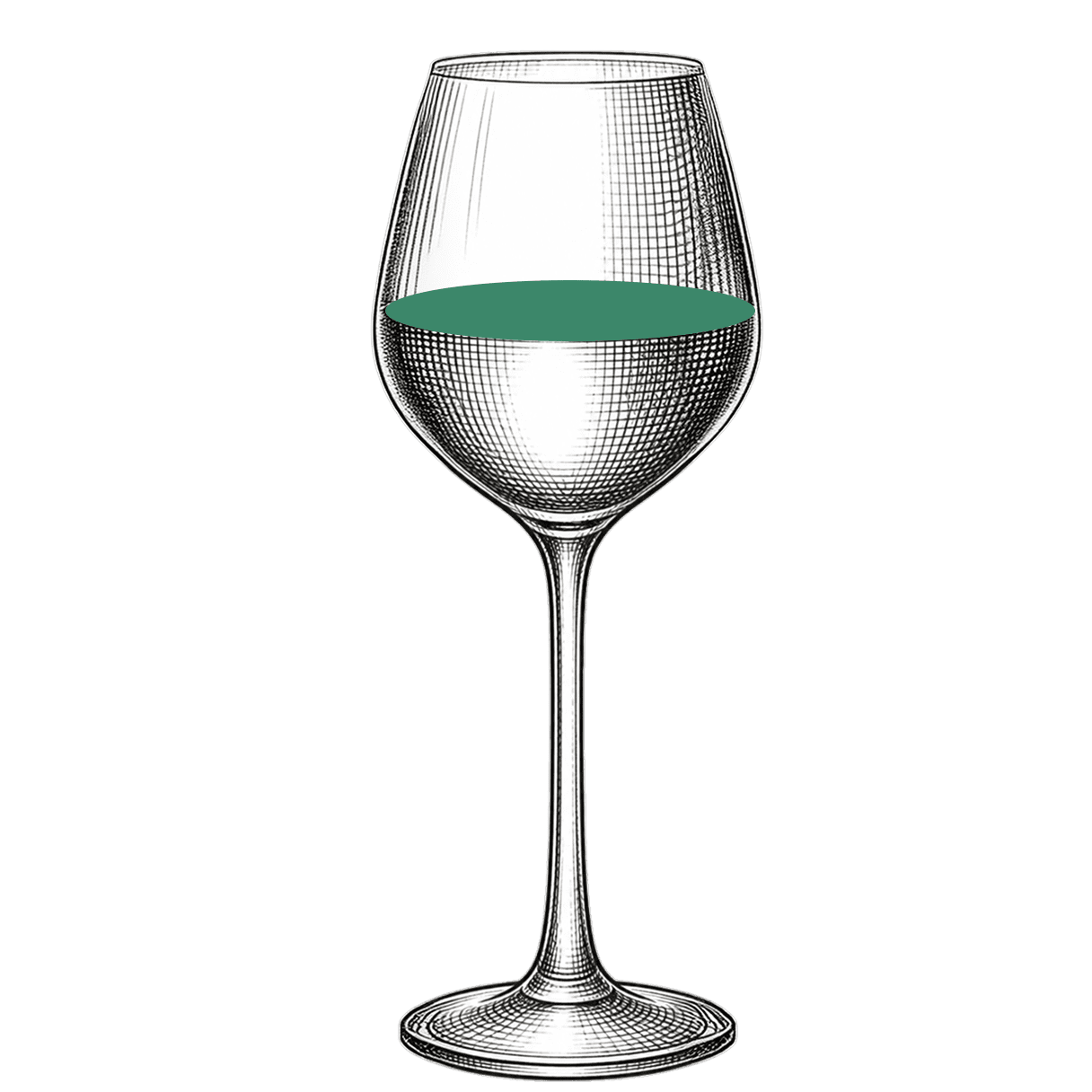Wine glass green